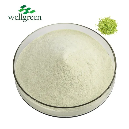 Hot Selling Plant Green Mung Protein 70% 80% 90% Isolate Dietary Supplement Mung Bean Protein Powder 