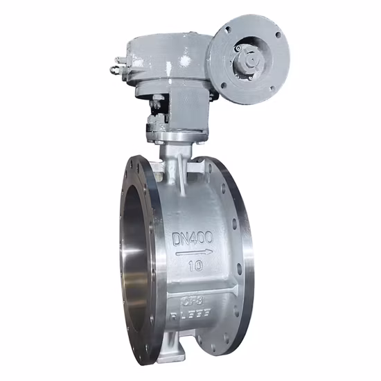 DN250 Pn20 Wcb Body SS304 Disc Eccentric Flange Butterfly Valve with Motor Drive