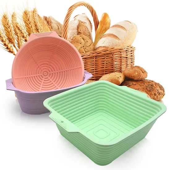Factory Large Capacity Silicone Fermentation Basket Baking Dough Bowl 