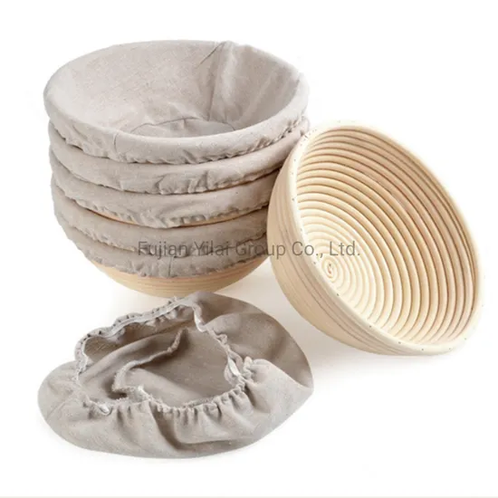 Round Natural Rattan Fermentation Basket Bread Dough Proofing Basket DIY Baking Tools 